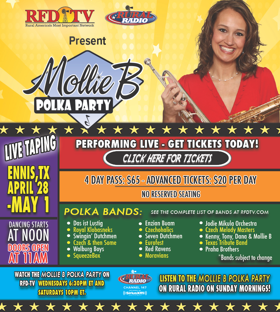 Mollie B Polka Party RFD TV Live Taping Ennis, TX Polka Concerts