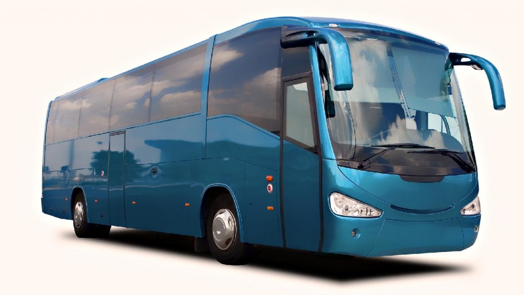 tour bus blue